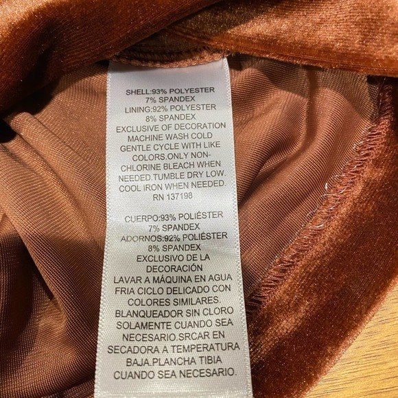 WeWoreWhat Brown Velvet Mini Dress - Picture 4 of 7